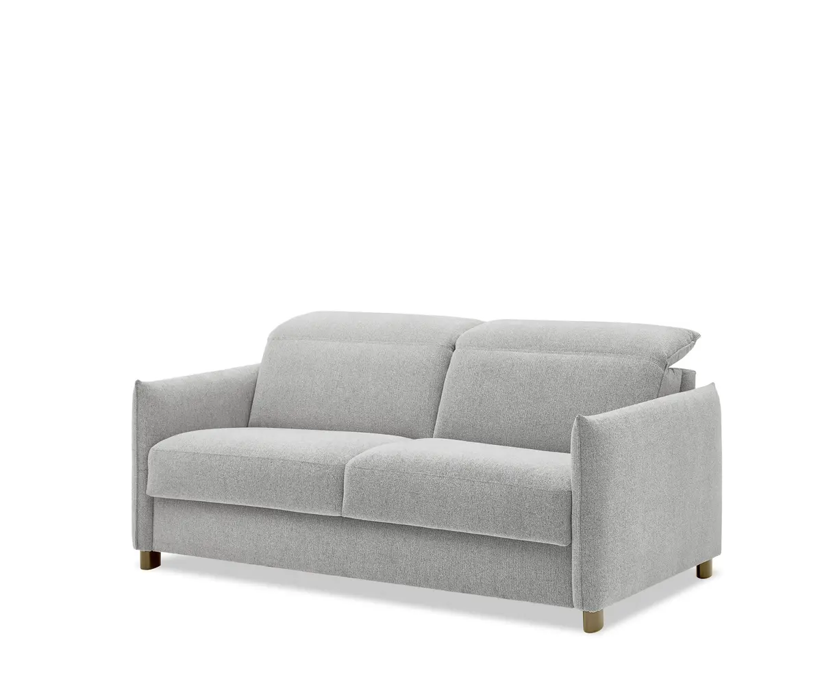 Schlafsofa - LF.ca. 140x208 cm, Flachgewebe, Hellgrau