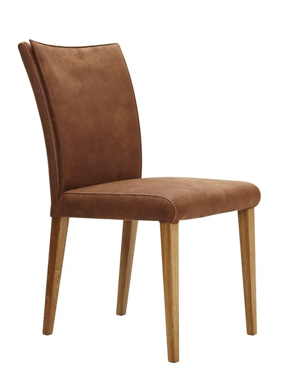 Polsterstuhl Floriana - Stoff, Hellbraun