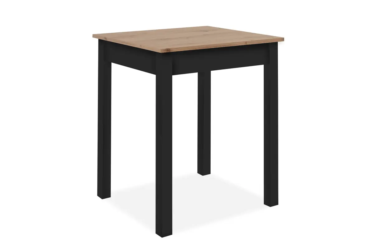 Esstisch - LB ca. 67x60 cm, Artisan Eiche Nachbildung, Schwarz