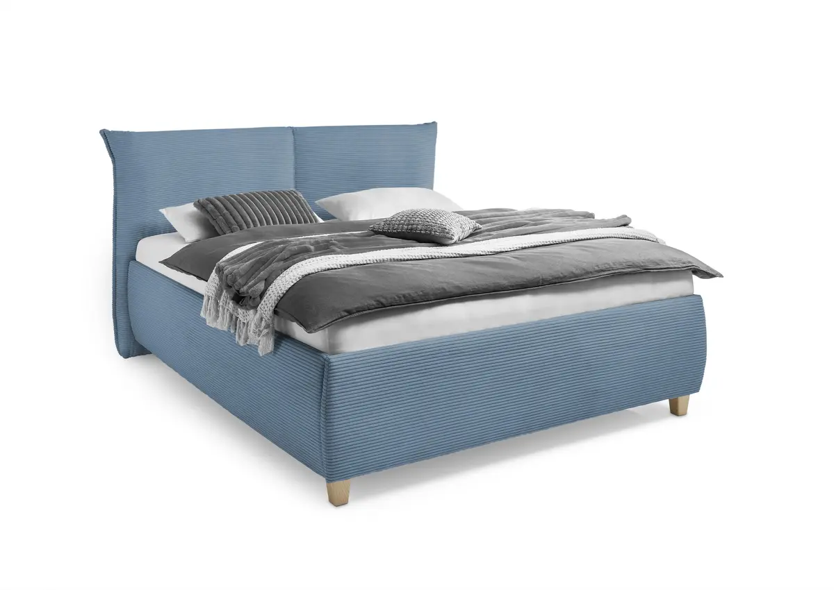 Bettgestell ALICA- Liegefläche ca. 180x200 cm, Stoff, Blau