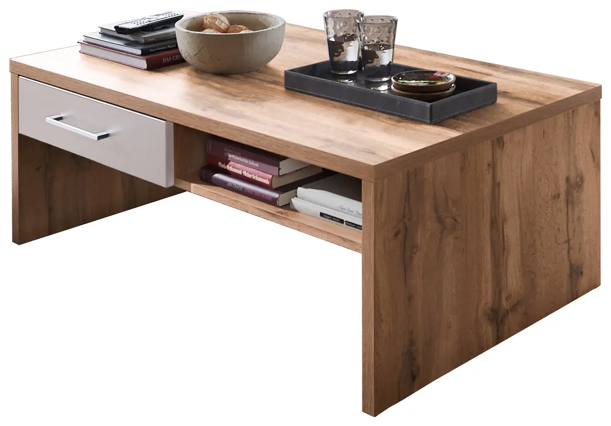 Couchtisch - LB ca. 110x64 cm, Eiche Altholz Nachbildung, Kaschmir