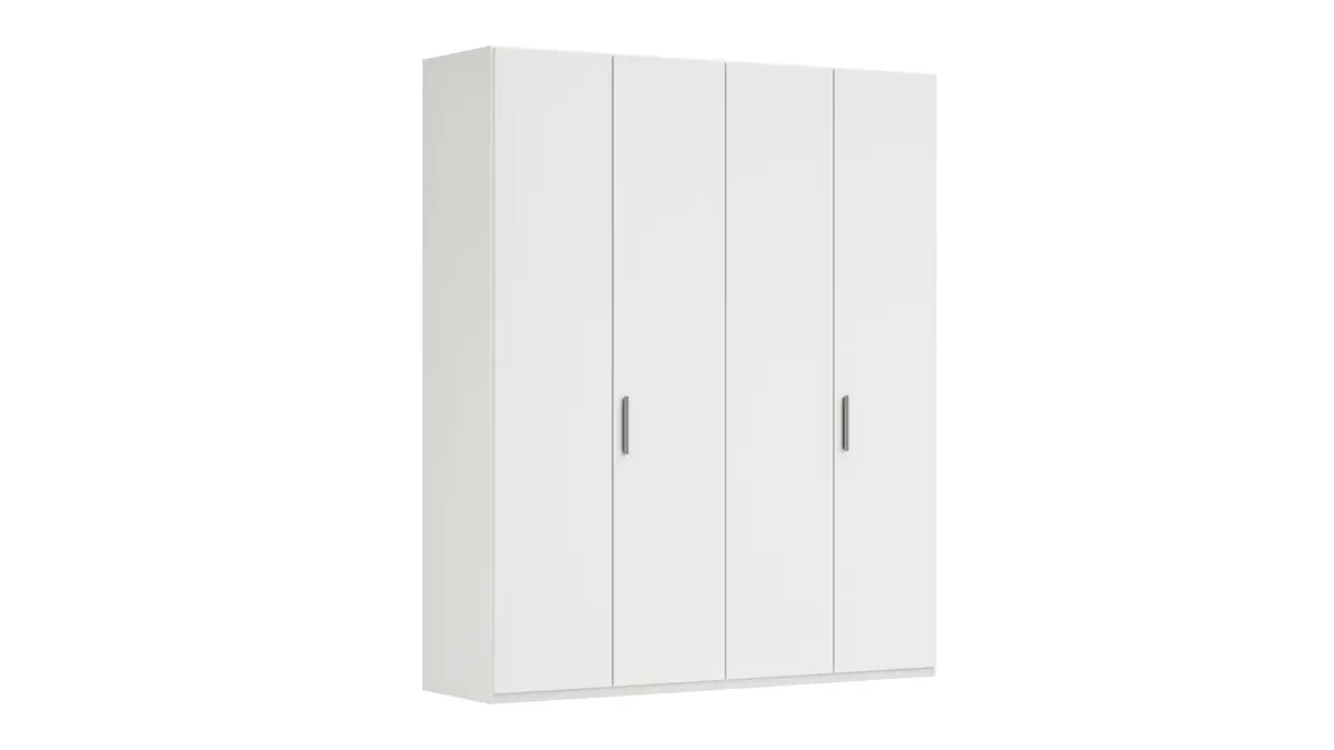 Drehtürenschrank Viana - B. ca. 200 cm, Lack, Weiß