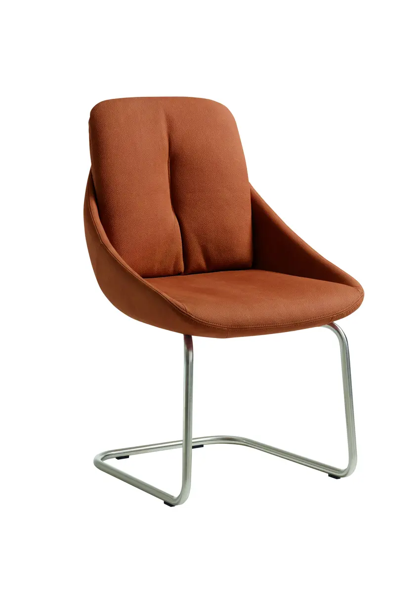 Freischwinger - Stoff, cognac