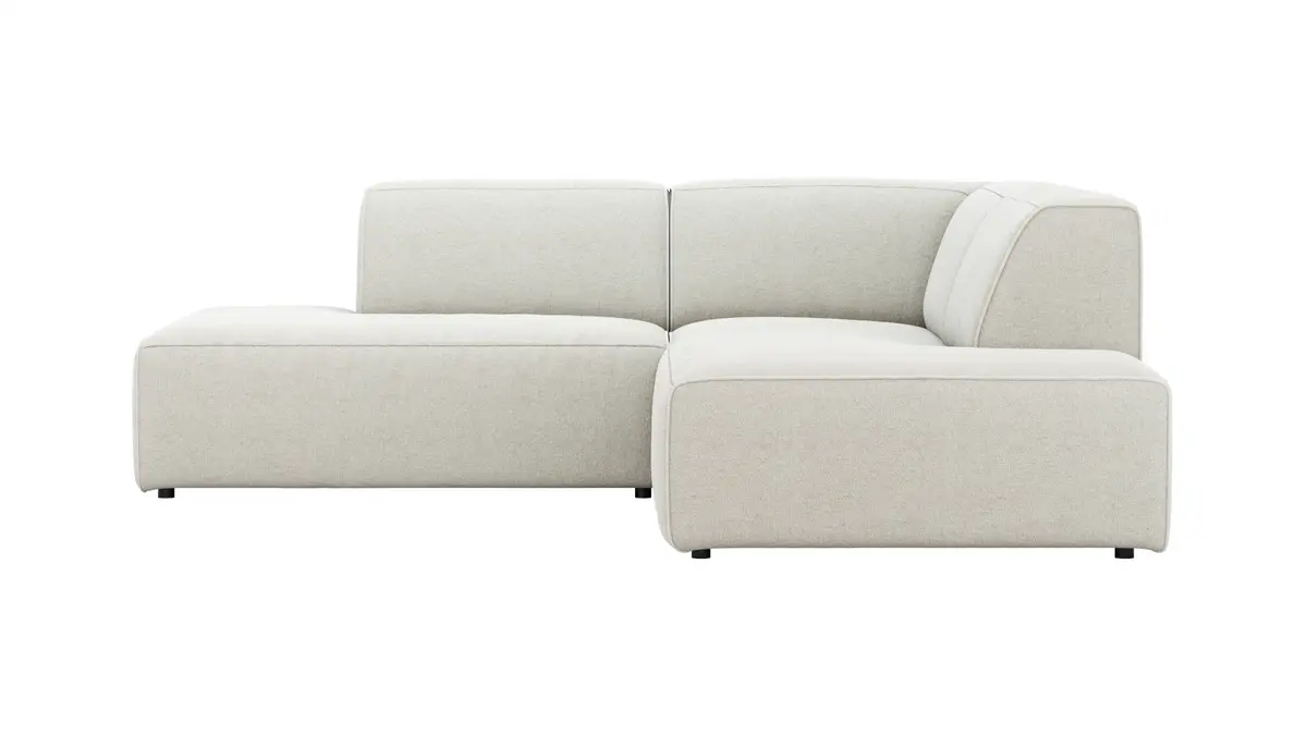 Ecksofa Elementos - Ecke links mit 2,5-Sitzer, Stoff, Natur