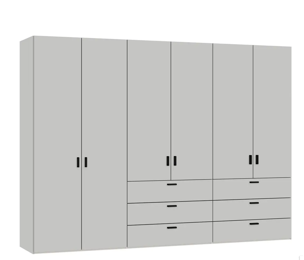 Drehtürenschrank JOIN IT- B ca. 303 cm, Hellgrau