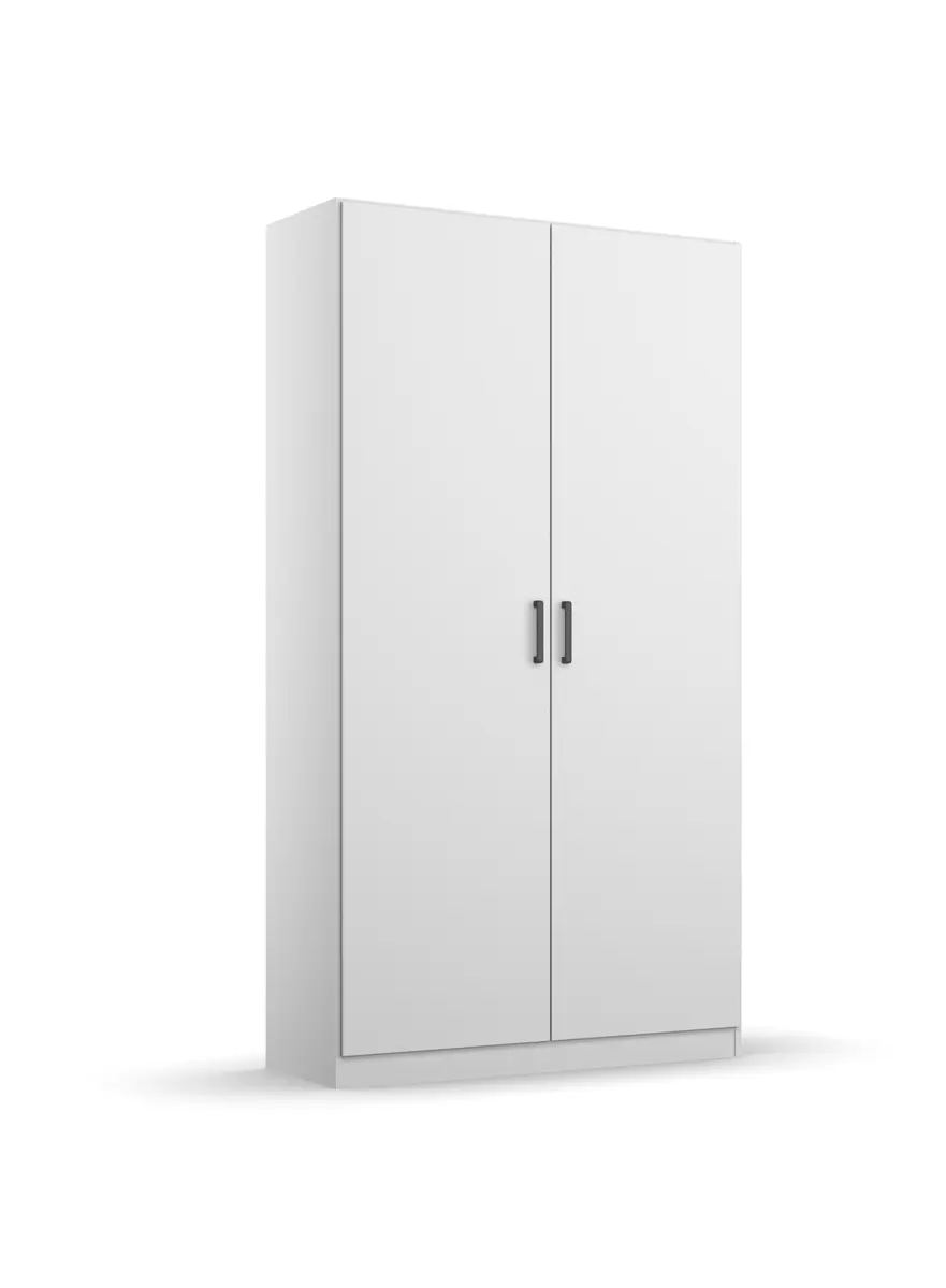 Drehtürenschrank RHONDA- B ca. 91 cm, Weiß