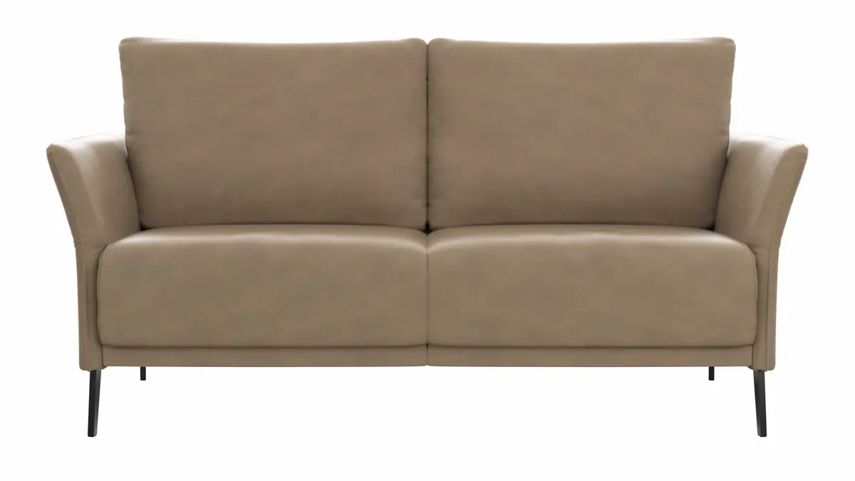 Sofa Rosario - 2-Sitzer, Leder, Rauchbraun