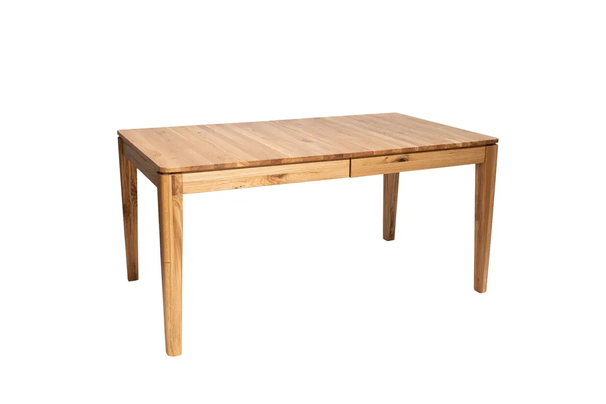 Esstisch - ausziehbar, LB ca. 160x90 cm, Eiche massiv