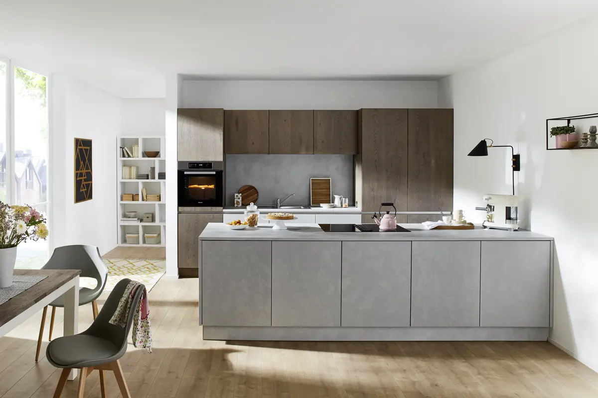 Inselküche 46.210_4_420, Saphirgrau matt