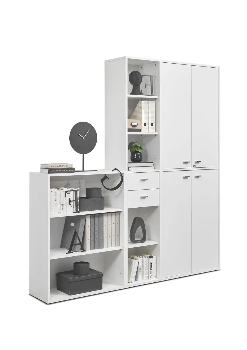 Regalsystem - Weiß matt Lack