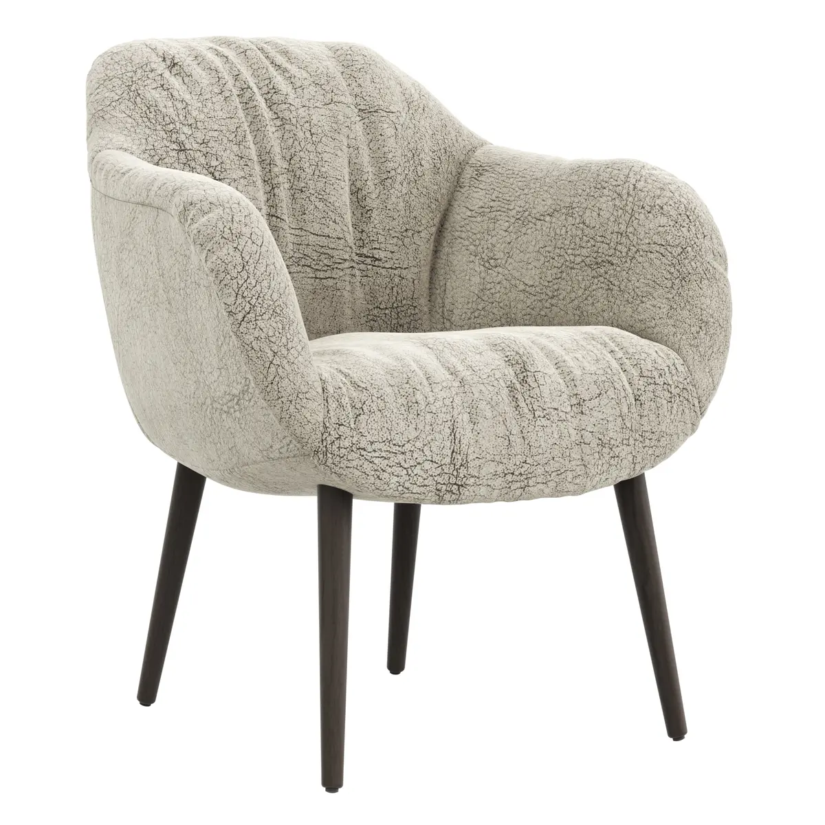 Sessel Sevano - Leder, Offwhite