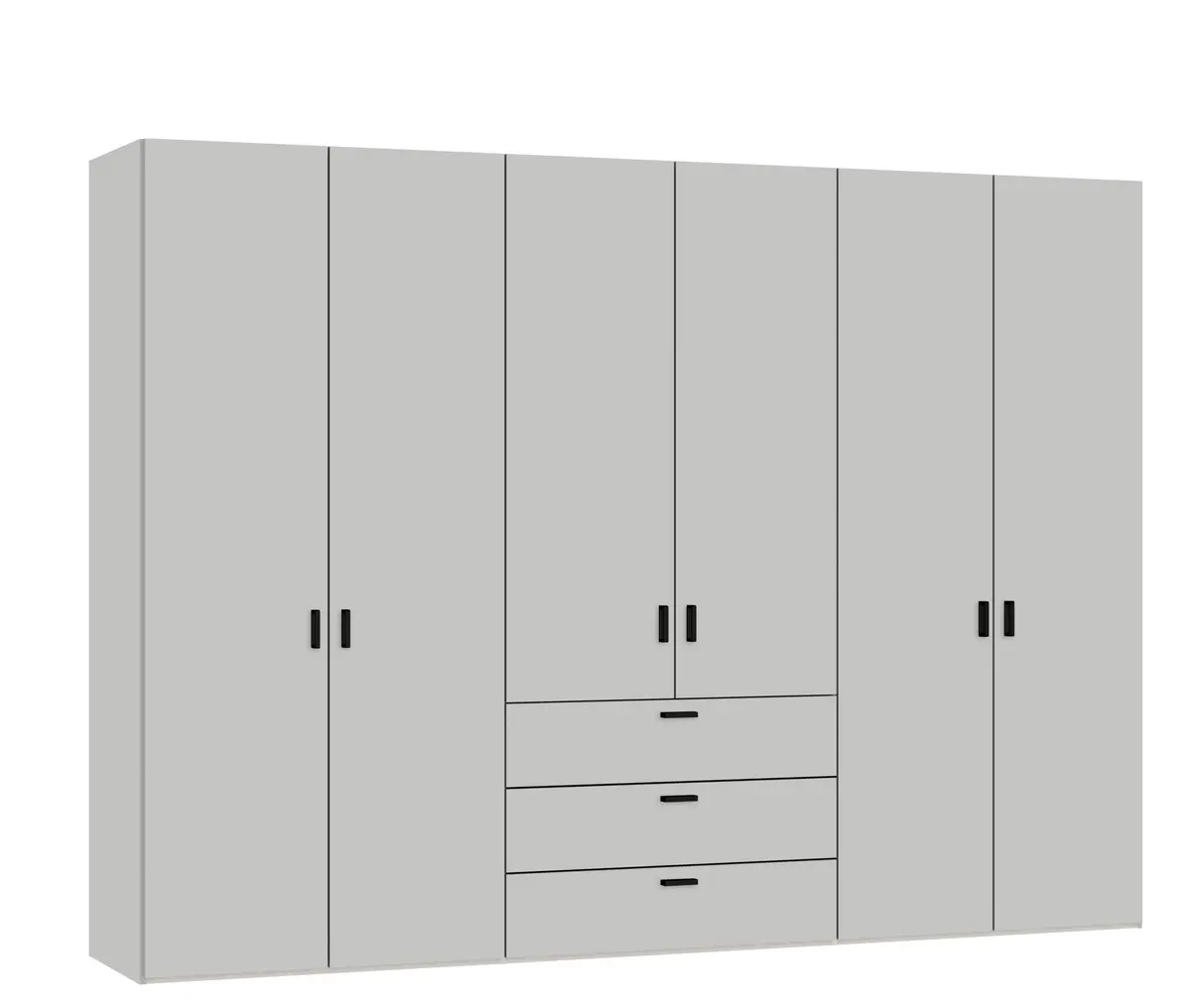 Drehtürenschrank JOIN IT- B ca. 303 cm, Hellgrau