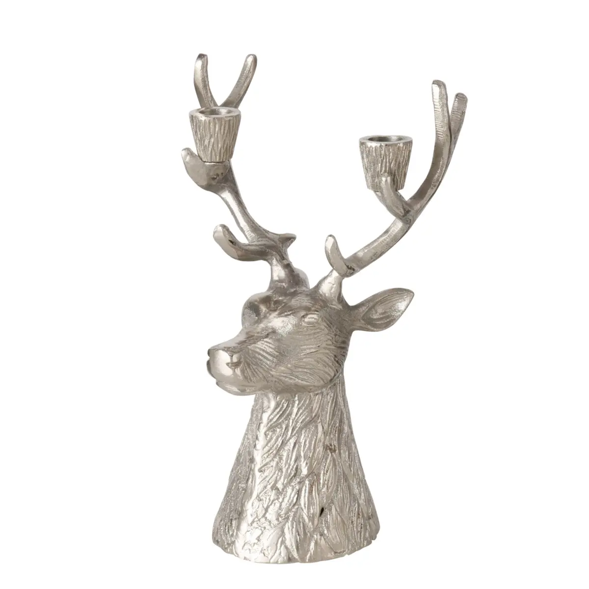 Kerzenleuchter - BHT ca. 20x31,5x15 cm, Silberfarben