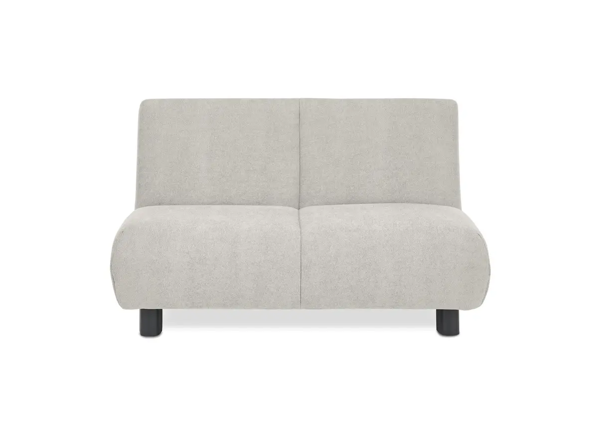  Faltsofa EBBY - 2-Sitzer ohne Armlehne, 140 cm inkl. Schlaffunktion, Stoff, Creme