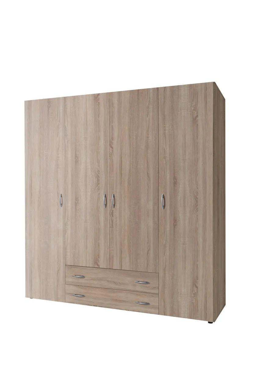 Drehtürenschrank- B ca. 160 cm, Eiche Dekor