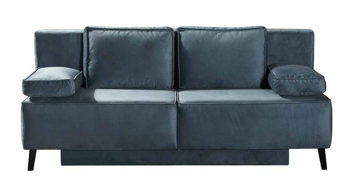 Querschläfer - Schlaffunktion mit Bettkasten, Stoff, Petrol