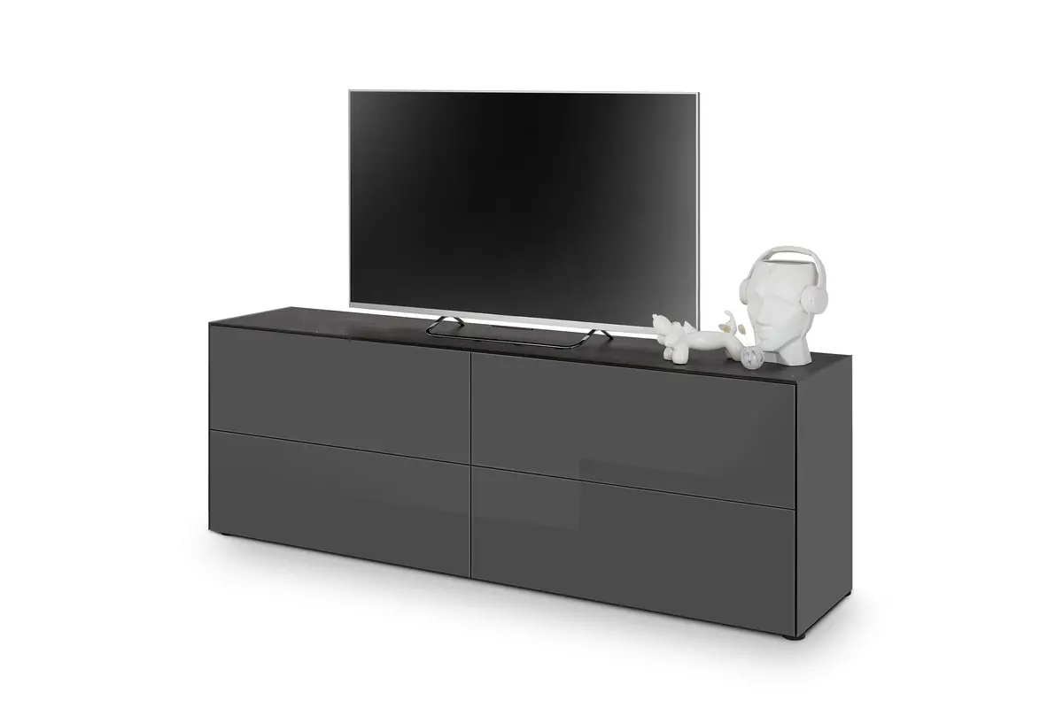 Lowboard - B ca. 181 cm, Anthrazit, Keramikoptik