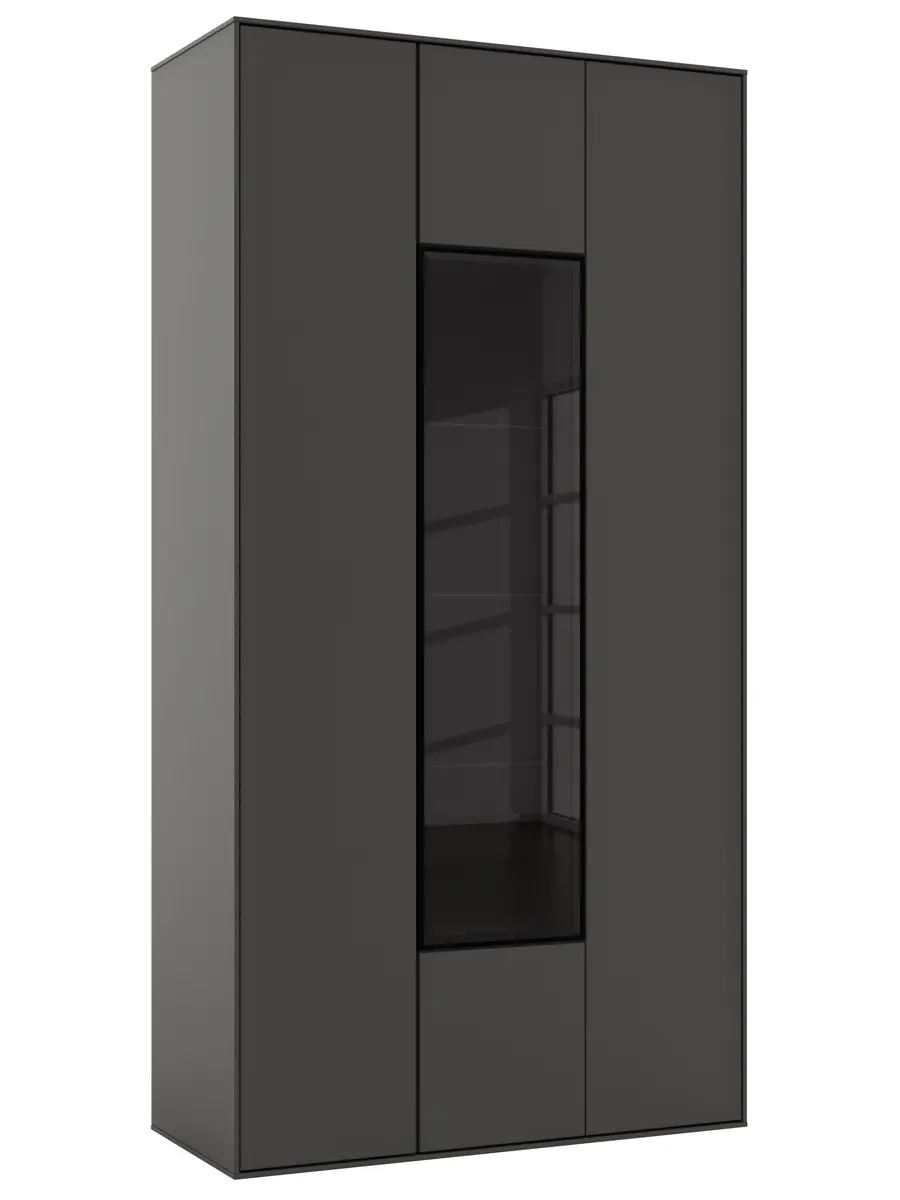 Vitrine Medio - Melamin, Schiefergrau