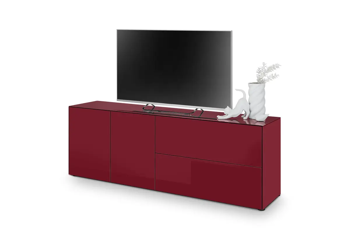 Lowboard - B ca. 181 cm, Bordeauxrot