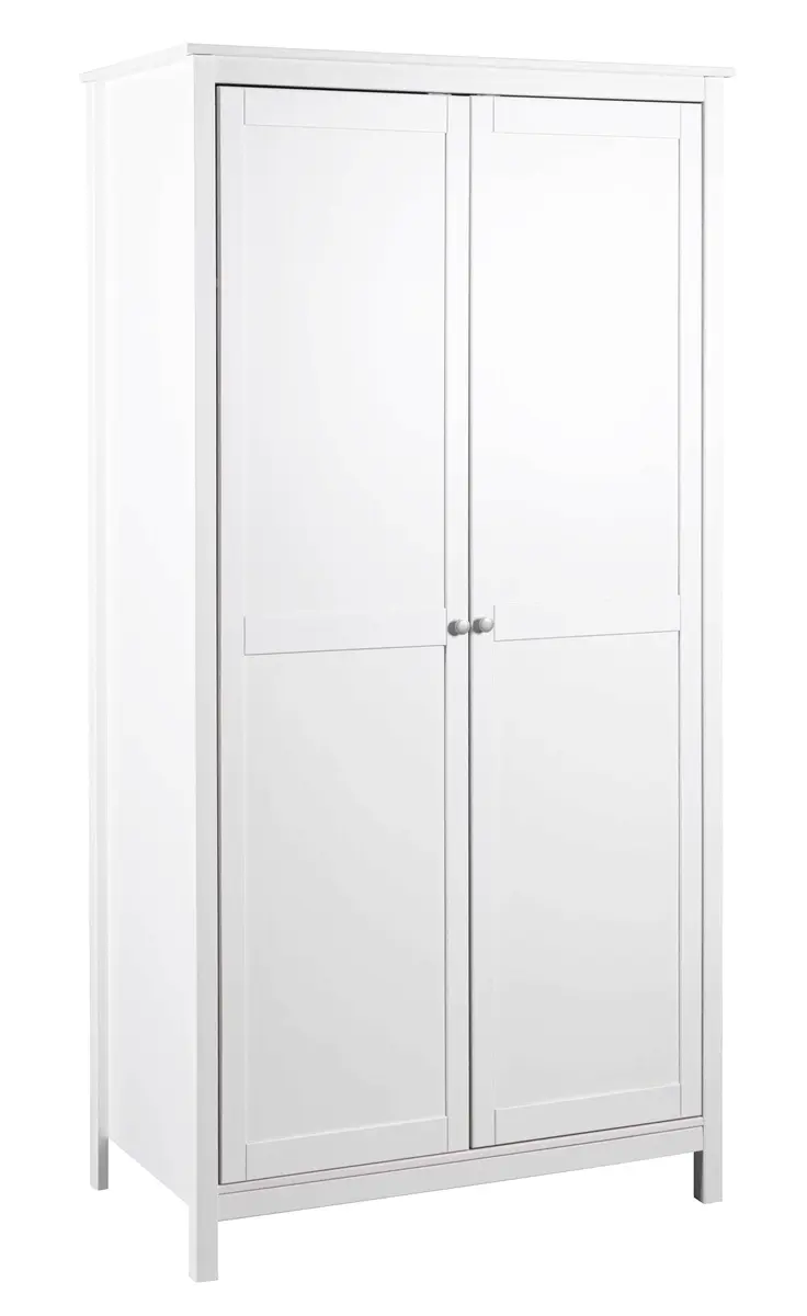 Drehtürenschrank - B ca. 107 cm, Weiß