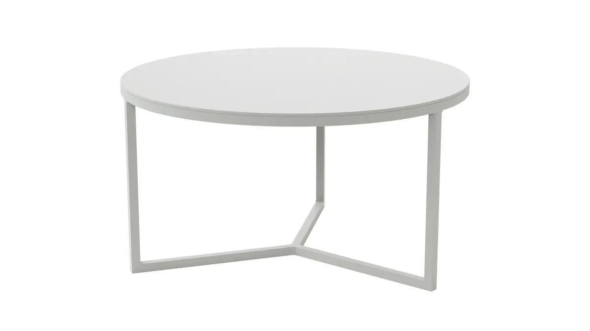 Couchtisch Joan 6 - LBH ca. 58x58x33 cm, Metall, Kreidefarben