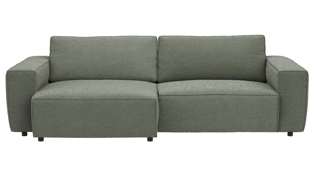 Sofa Lilaia - 1,5-Sitzer XL Tief mit 1,5-Sitzer XL, Stoff, Olivgrün
