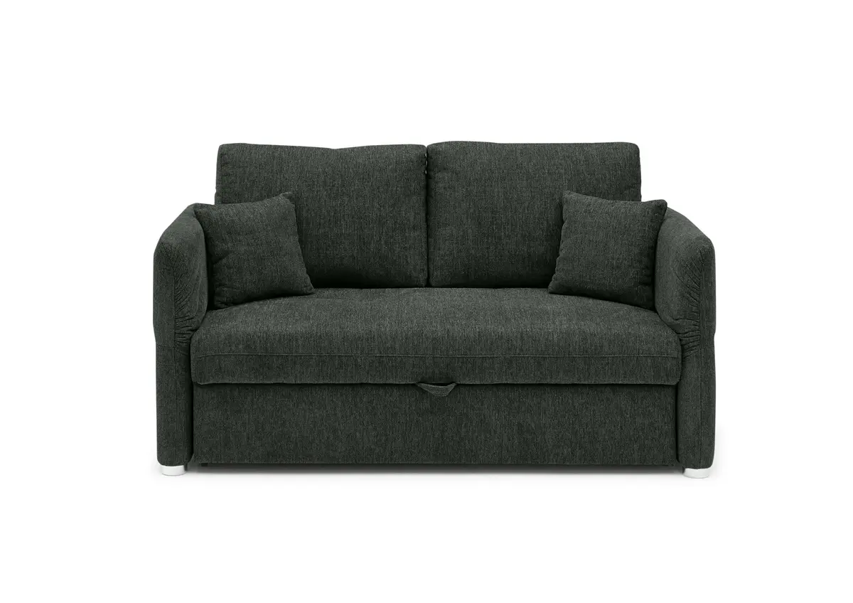 Sofa JORDEN - 2,5-Sitzer, inkl. Schlaffunktion, verstellbare Armlehnen, Stoff, Dunkelgrün