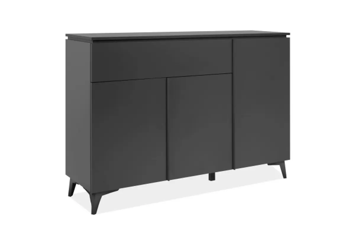Kommode - B ca. 133 cm, Schiefer Nachbildung, Anthrazit