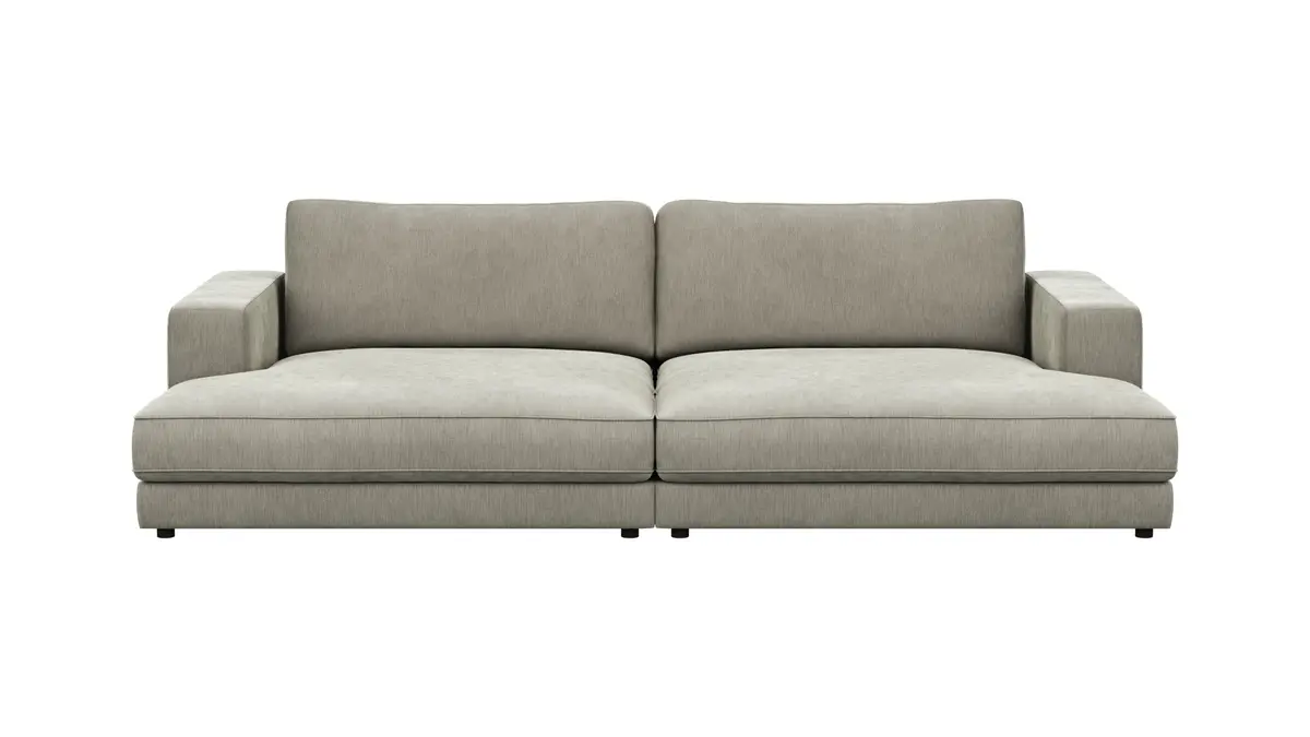 Megasofa Juni - Stoff, Hellgrau