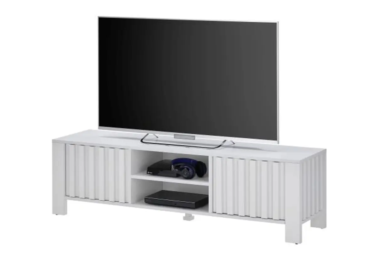 TV-Lowboard - B ca. 154 cm, Weiß