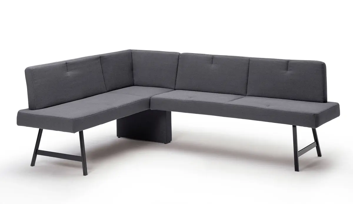 Eckbank - BT ca. 236x167 cm, Stoff, Anthrazit