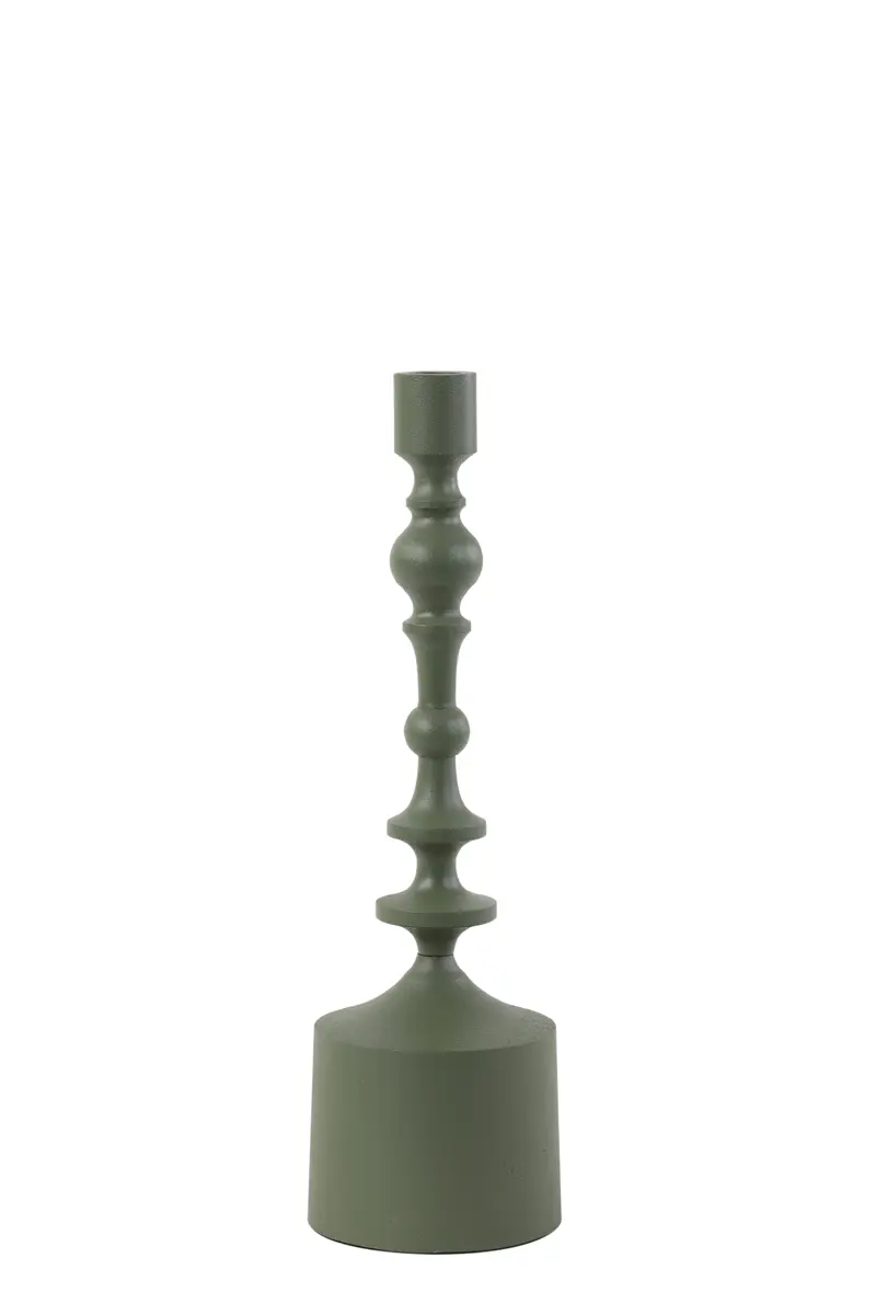 Kerzenleuchter - DH ca. 10x34 cm, Olivegrün