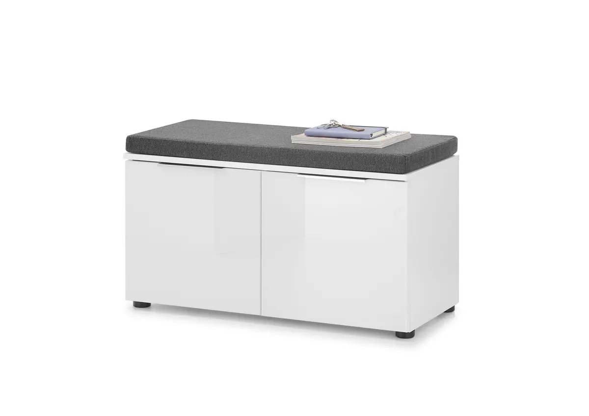 Bank - inkl. Sitzkissen, B ca. 90 cm, Weiß