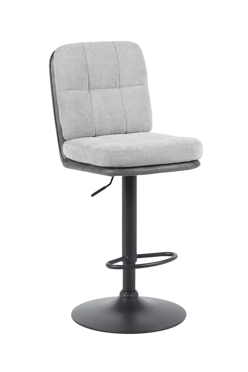 Barhocker - drehbar, höhenverstellbar, Microfaser, Grau, Vintage Anthrazit