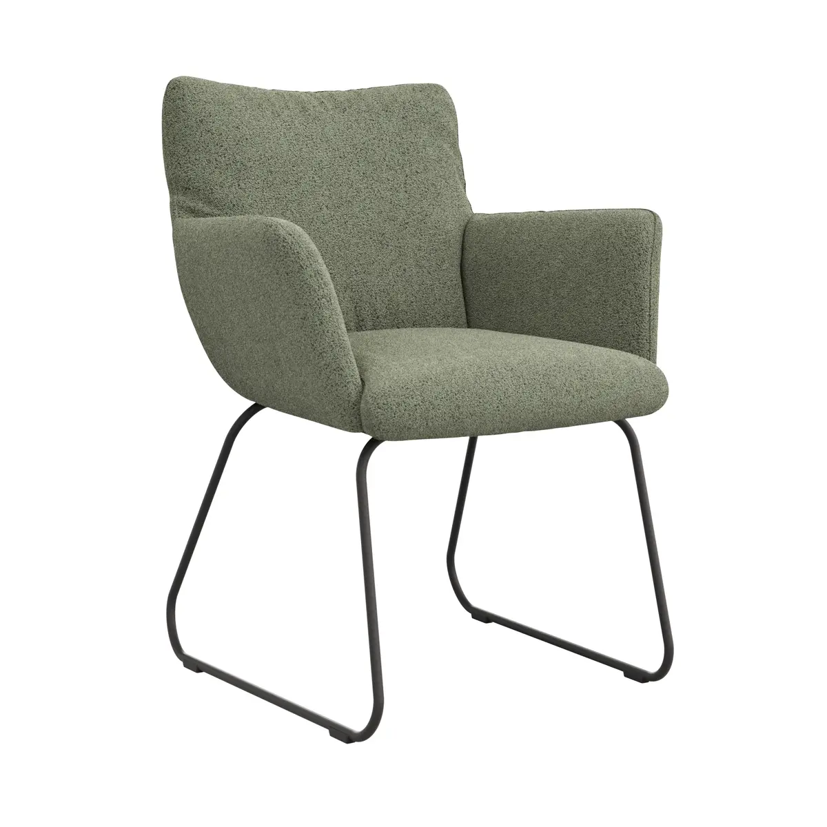 Armlehnstuhl Nashville - Stoff, Olivgrün