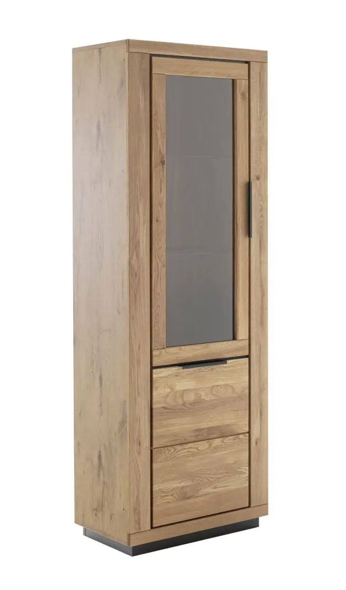 Vitrine - B ca. 72 cm, Wildeiche massiv geölt