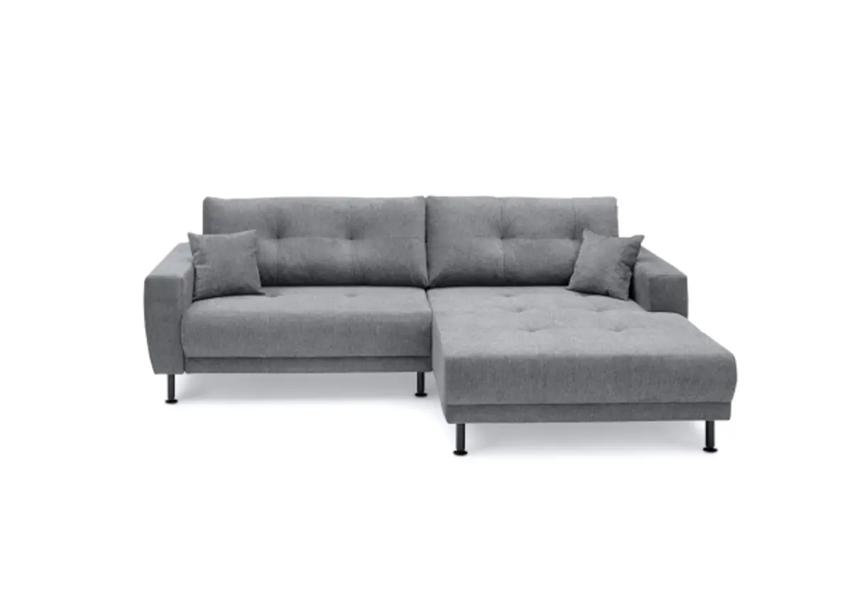 Ecksofa - 2-Sitzer, Ecke rechts inkl. motorischer Sitzvorzug, Stoff, Anthrazit