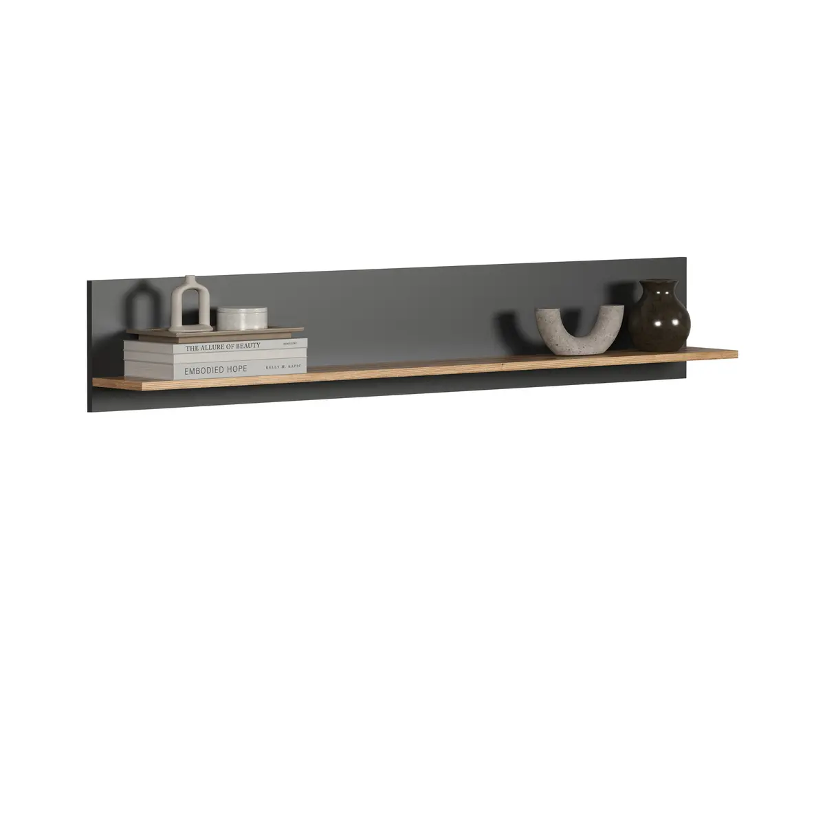 Wandboard - Anthrazit, Eiche Coast Evoke Nachbildung