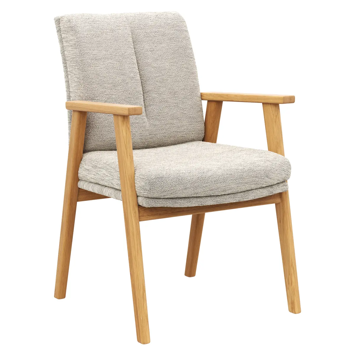 Armlehnstuhl Flore 2 - Stoff, Creme