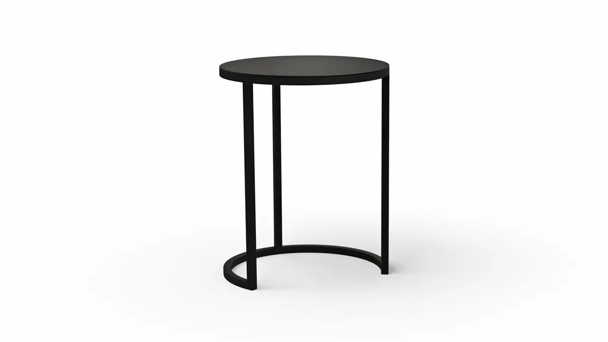 Beistelltisch Kai - LBH ca. 39x39x50 cm, Metall, Schwarz