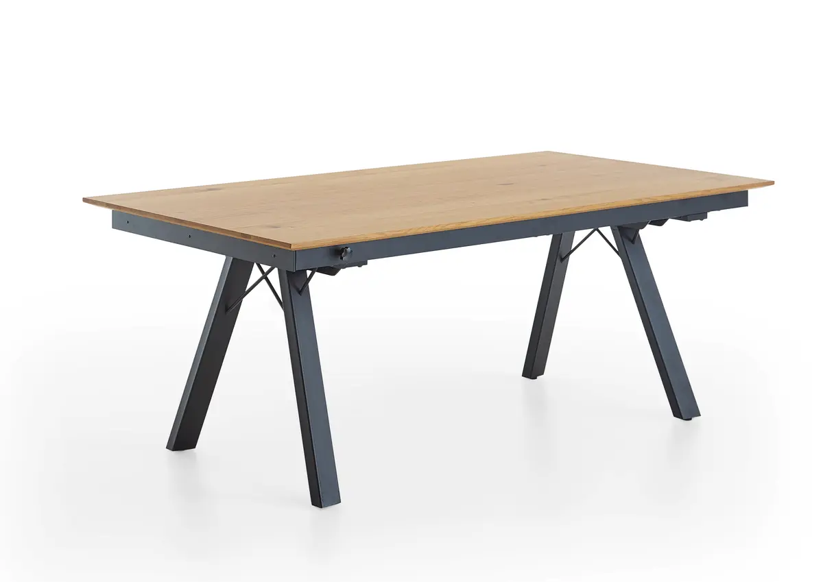 Esstisch - ausziehbar, LB ca. 180(280)x100 cm, Eiche furniert