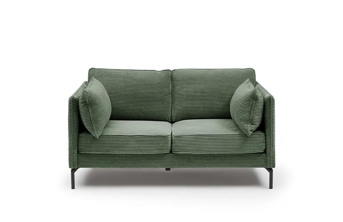 Sofa - 2-Sitzer, Stoff, Grün