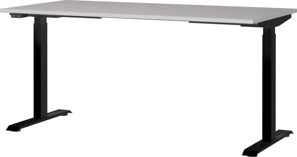 Schreibtisch GELI - höhenverstellbar, LB ca. 160x80 cm, Kaschmir, Schwarz