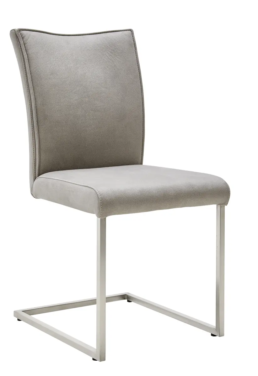 Freischwinger Floriana - Stoff, Hellgrau