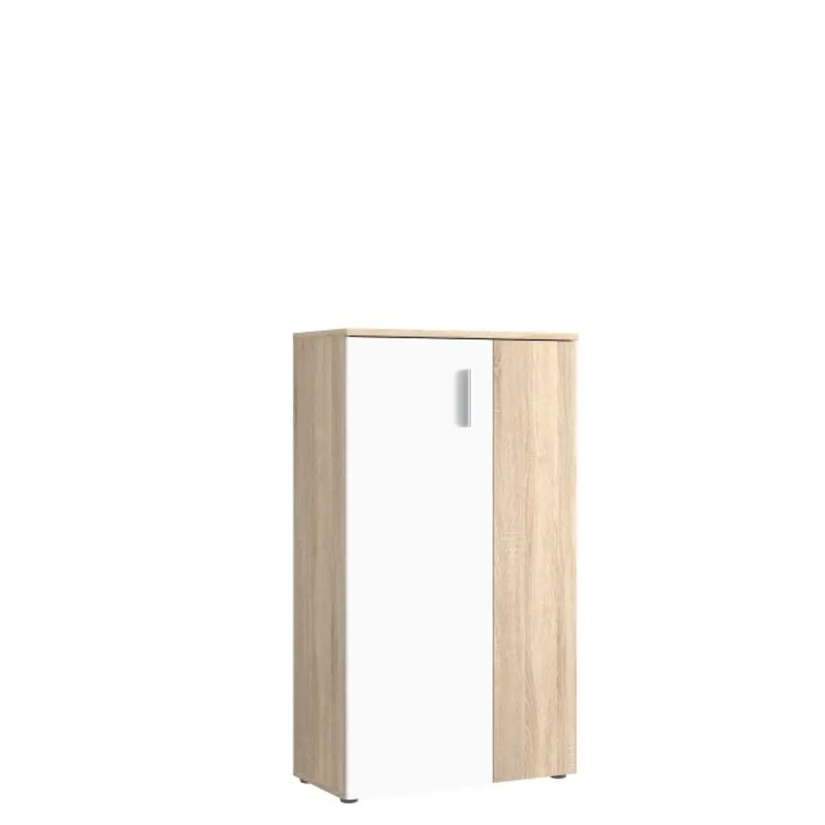 Schuhschrank FINLEI - B. ca. 70 cm, Sonoma Eiche Dekor, Weiß