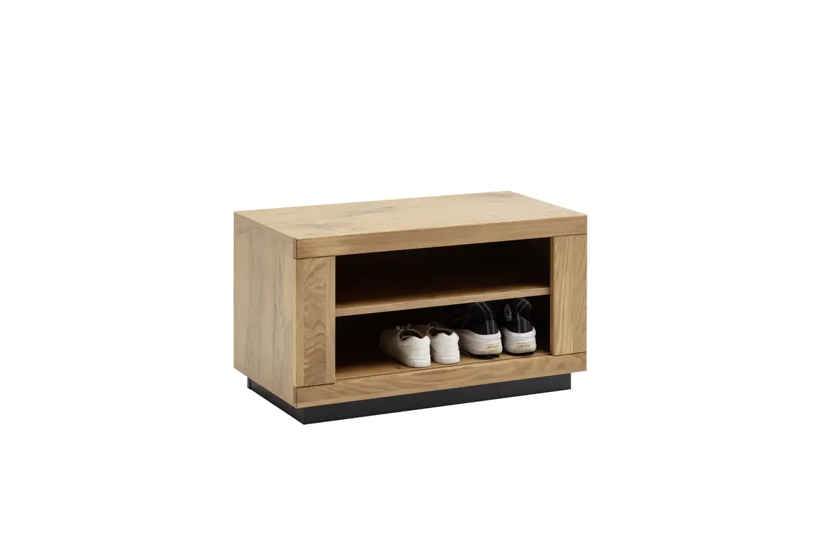 Garderobenbank - Wildeiche Nachbildung, Wildeiche massiv geölt