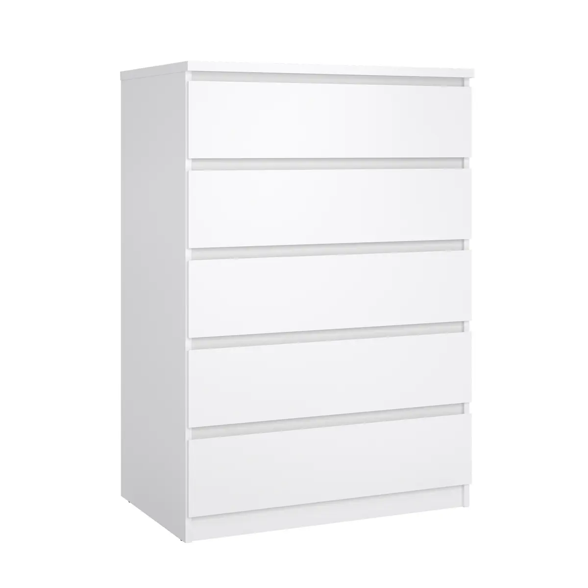 Kommode - B ca. 77 cm, Weiß Hochglanz