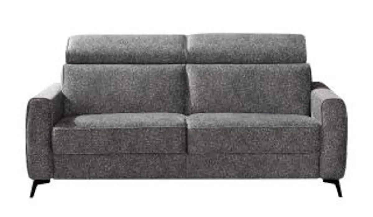 Schlafsofa EM Seipa - Kopfteil verstellbar, Stoff, Grau