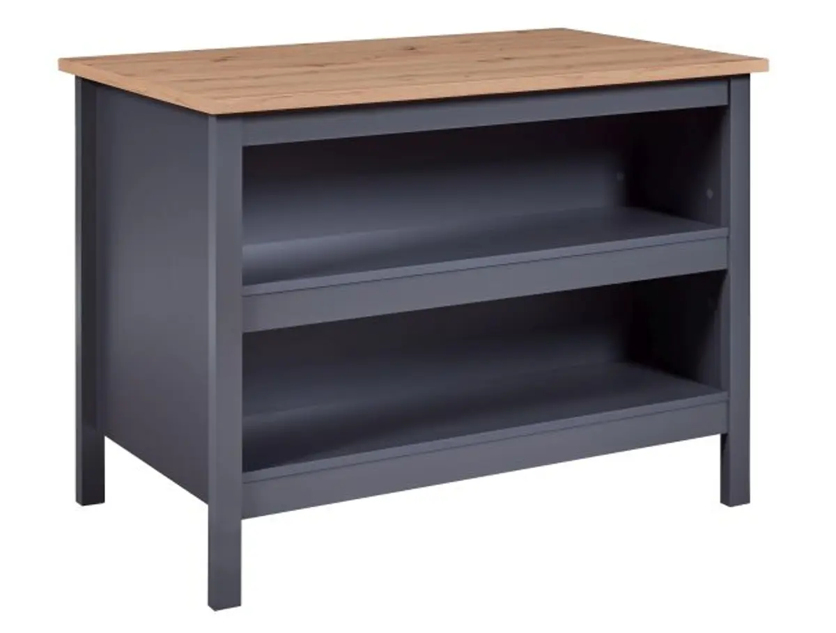 Bartisch - LB ca. 124x75 cm, Anthrazit, Artisan Eiche Nachbildung