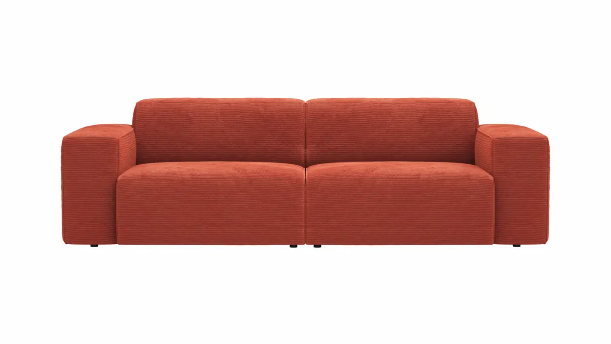 Sofa Elementos - 3-Sitzer XL, Stoff, Campari